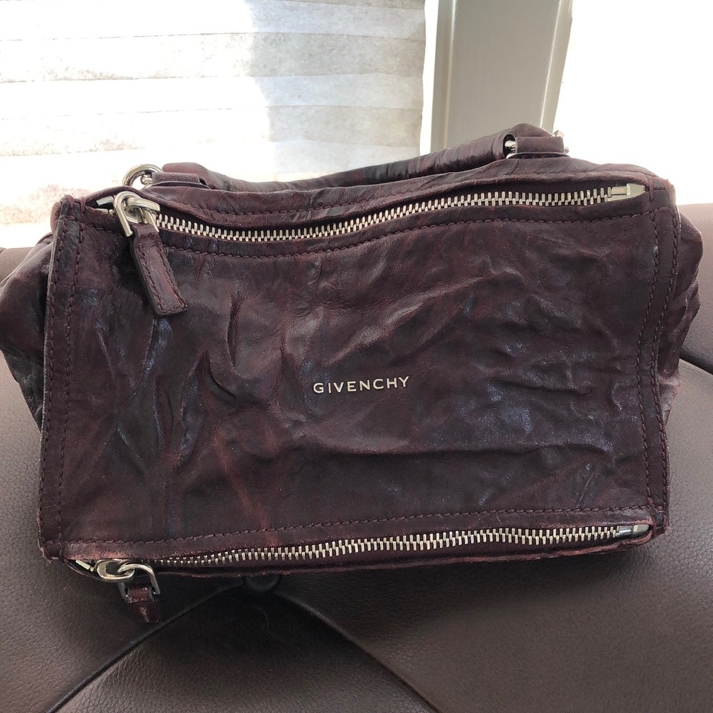 GIVENCHY pandora bag in burgundy